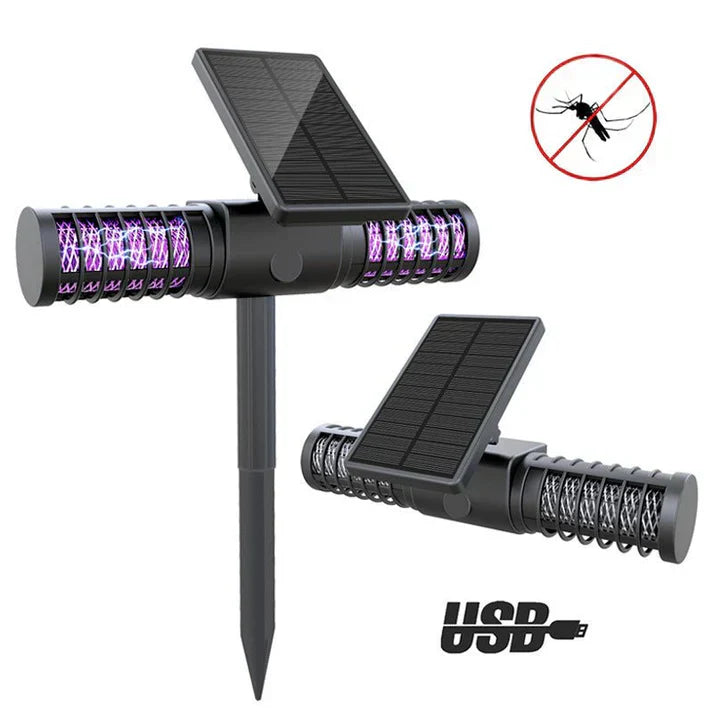 Solar Mosquito Killer Lamp Outdoor Ground Plug Mosquito Trap Lawn Lamp